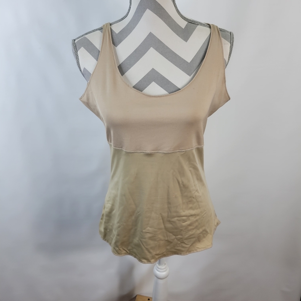 Spanx by Sara Blakely Shapewear Womens Beige Tank Scoop Neck Size 1X